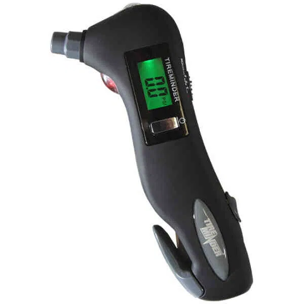 TM22285VP – VALTERRA LLC Tire Pressure Gauge, 6-IN-1 5-150 Pounds Per Square Inch (PSI) Digital Display Red LED Emerg...